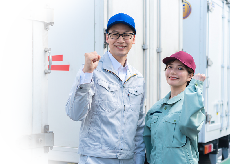 ドライバー職員2人の写真